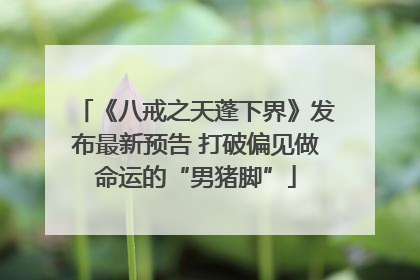 《八戒之天蓬下界》发布最新预告 打破偏见做命运的“男猪脚”