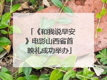 《和我说早安》电影山西省首映礼成功举办