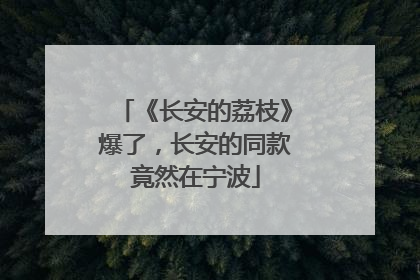 《长安的荔枝》爆了，长安的同款竟然在宁波