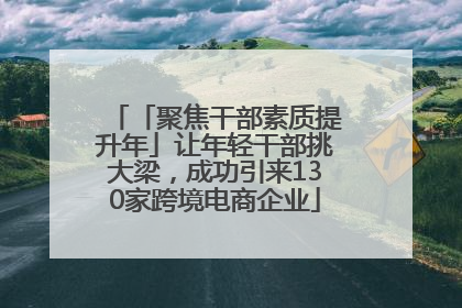 「聚焦干部素质提升年」让年轻干部挑大梁，成功引来130家跨境电商企业
