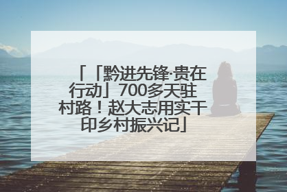「黔进先锋·贵在行动」700多天驻村路！赵大志用实干印乡村振兴记