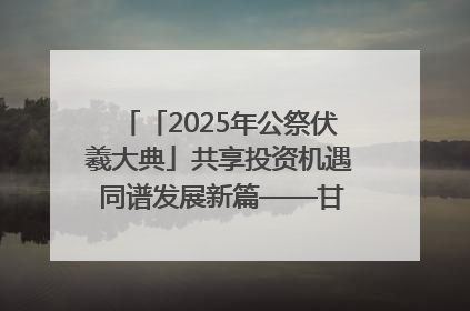 「2025年公祭伏羲大典」共享投资机遇 同谱发展新篇——甘肃省文旅产业链招商引资推介会侧记