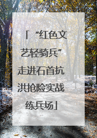 “红色文艺轻骑兵”走进石首抗洪抢险实战练兵场