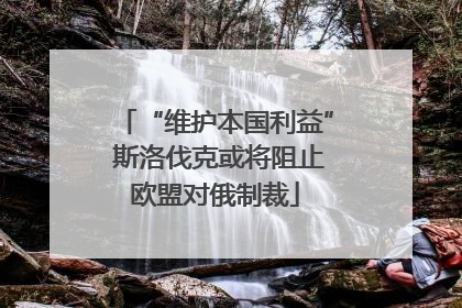 “维护本国利益” 斯洛伐克或将阻止欧盟对俄制裁