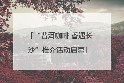 “普洱咖啡 香遇长沙”推介活动启幕