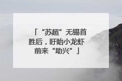 “苏超”无锡首胜后，盱眙小龙虾前来“助兴”