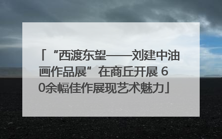 “西渡东望——刘建中油画作品展”在商丘开展 60余幅佳作展现艺术魅力