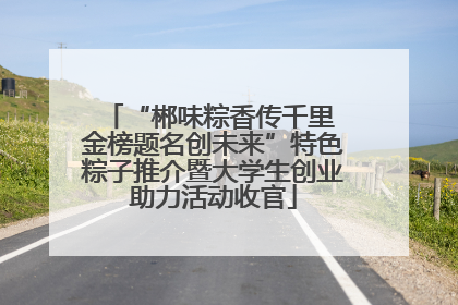 “郴味粽香传千里 金榜题名创未来”特色粽子推介暨大学生创业助力活动收官
