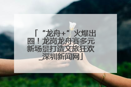 “龙舟+”火爆出圈！龙岗龙舟赛多元新场景打造文旅狂欢_深圳新闻网