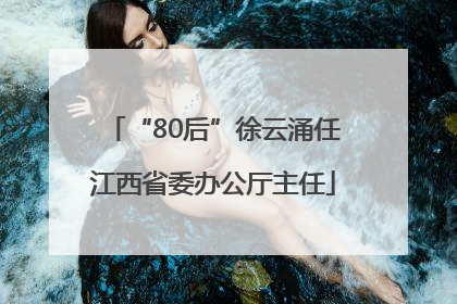 “80后”徐云涌任江西省委办公厅主任