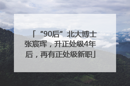 “90后”北大博士张宸珲，升正处级4年后，再有正处级新职