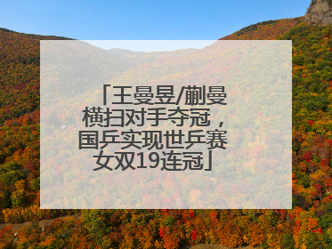 王曼昱/蒯曼横扫对手夺冠，国乒实现世乒赛女双19连冠