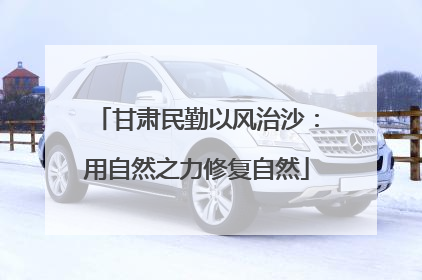 甘肃民勤以风治沙：用自然之力修复自然