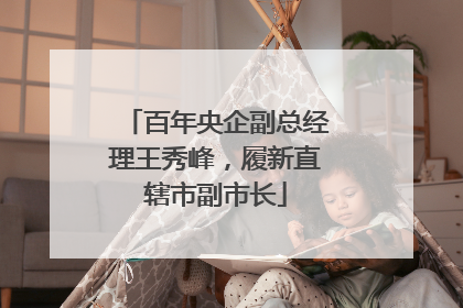 百年央企副总经理王秀峰，履新直辖市副市长
