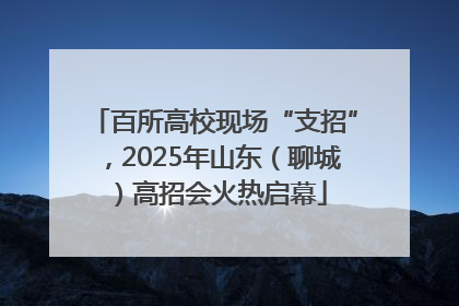 百所高校现场“支招”，2025年山东（聊城）高招会火热启幕