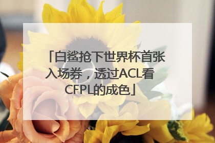 白鲨抢下世界杯首张入场券，透过ACL看CFPL的成色
