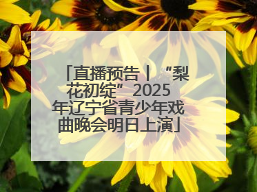 直播预告丨“梨花初绽”2025年辽宁省青少年戏曲晚会明日上演