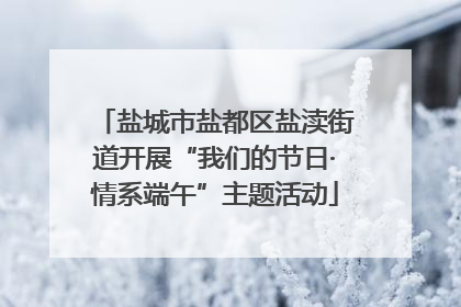 盐城市盐都区盐渎街道开展“我们的节日·情系端午”主题活动