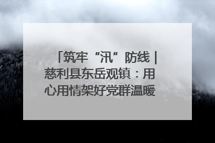 筑牢“汛”防线｜慈利县东岳观镇：用心用情架好党群温暖悠长的“连心桥”