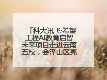 科大讯飞·希望工程AI教育启智未来项目走进云南五校，会泽山区亮起科技星火