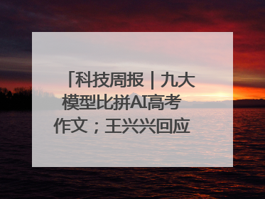 科技周报｜九大模型比拼AI高考作文；王兴兴回应机器人比赛价值