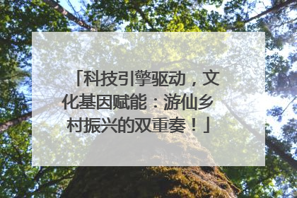 科技引擎驱动，文化基因赋能：游仙乡村振兴的双重奏！