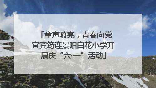 童声嘹亮，青春向党 宜宾筠连景阳白花小学开展庆“六·一”活动