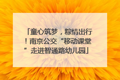 童心筑梦，粽情出行！南京公交“移动课堂”走进智通路幼儿园