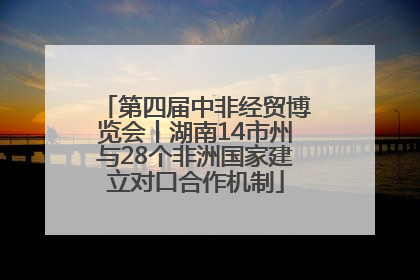 第四届中非经贸博览会丨湖南14市州与28个非洲国家建立对口合作机制