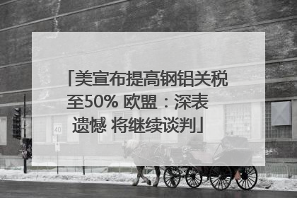 美宣布提高钢铝关税至50% 欧盟：深表遗憾 将继续谈判