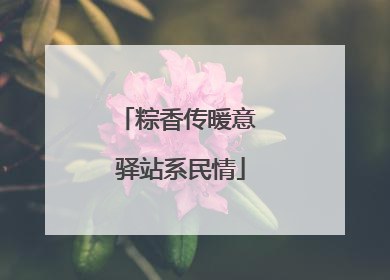 粽香传暖意 驿站系民情