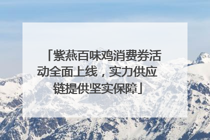 紫燕百味鸡消费券活动全面上线，实力供应链提供坚实保障