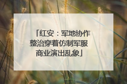 红安：军地协作整治穿着仿制军服商业演出乱象