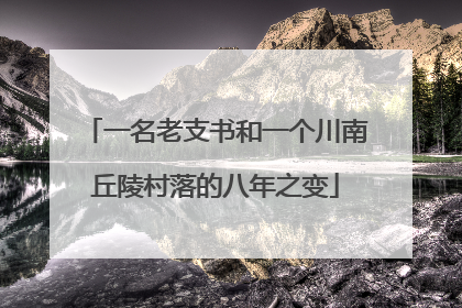 一名老支书和一个川南丘陵村落的八年之变