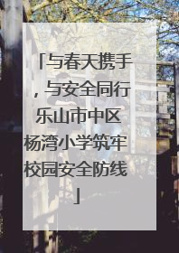 与春天携手，与安全同行 乐山市中区杨湾小学筑牢校园安全防线