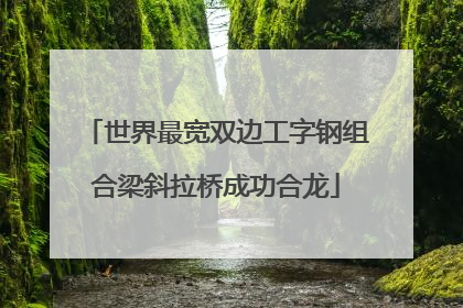 世界最宽双边工字钢组合梁斜拉桥成功合龙