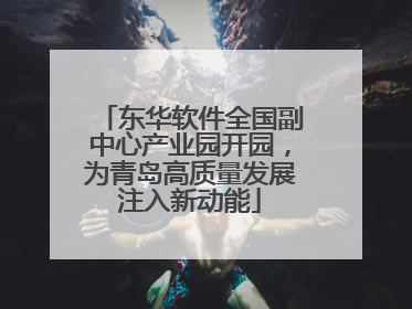 东华软件全国副中心产业园开园，为青岛高质量发展注入新动能