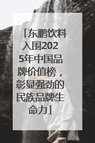 东鹏饮料入围2025年中国品牌价值榜，彰显强劲的民族品牌生命力