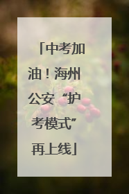中考加油！海州公安“护考模式”再上线
