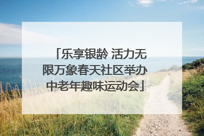 乐享银龄 活力无限万象春天社区举办中老年趣味运动会