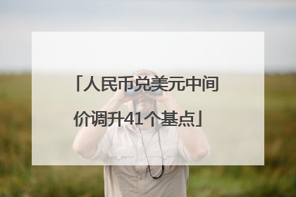 人民币兑美元中间价调升41个基点
