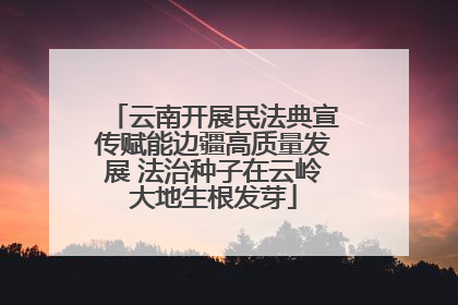 云南开展民法典宣传赋能边疆高质量发展 法治种子在云岭大地生根发芽