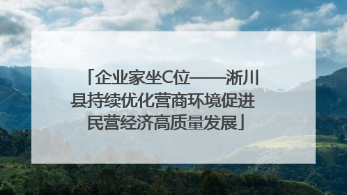 企业家坐C位——淅川县持续优化营商环境促进 民营经济高质量发展