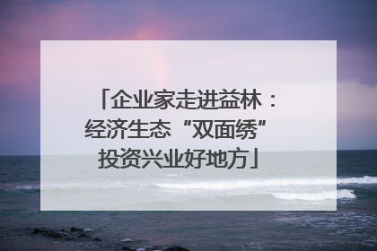 企业家走进益林：经济生态“双面绣” 投资兴业好地方
