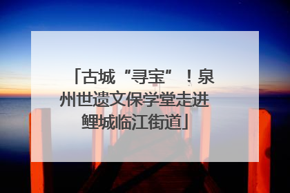 古城“寻宝”！泉州世遗文保学堂走进鲤城临江街道