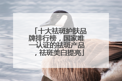 十大祛斑护肤品牌排行榜，国家唯一认证的祛斑产品，祛斑美白提亮