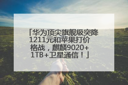 华为顶尖旗舰级突降1211元和苹果打价格战，麒麟9020+1TB+卫星通信！