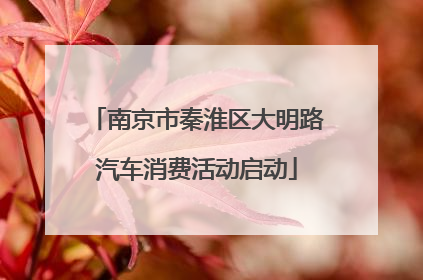 南京市秦淮区大明路汽车消费活动启动