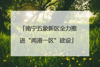 南宁五象新区全力推进“两港一区”建设