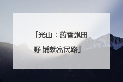 光山：药香飘田野 铺就富民路